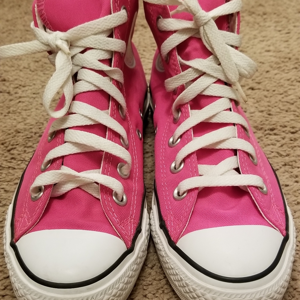 High top Converse - hot pink